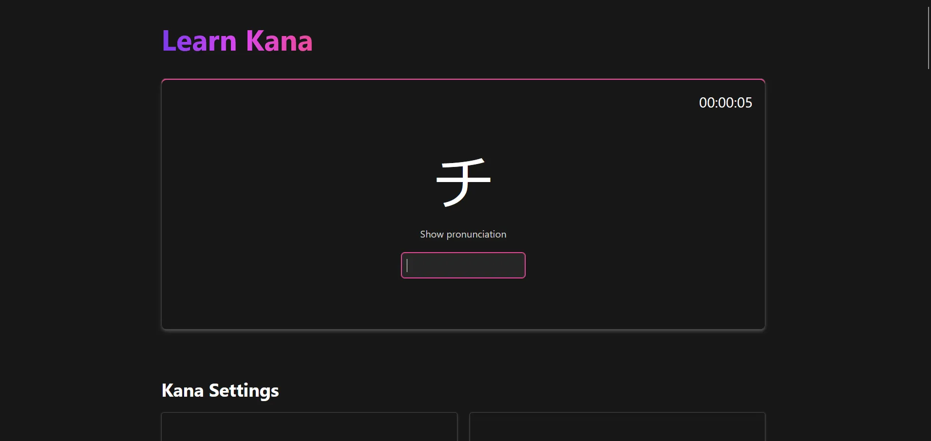 Learn Kana